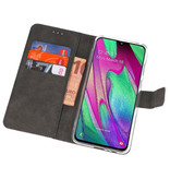 Wallet Cases Tasche für Samsung Galaxy A40 Weiß