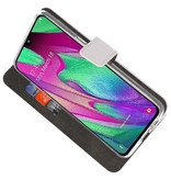 Wallet Cases Hoesje voor Samsung Galaxy A40 Wit