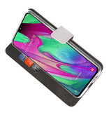 Wallet Cases Case for Samsung Galaxy A40 White
