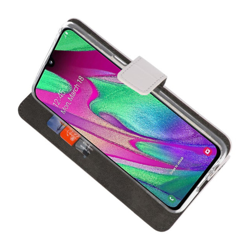 Wallet Cases Case for Samsung Galaxy A40 White
