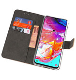 Wallet Cases Hoesje voor Samsung Galaxy A70 Goud