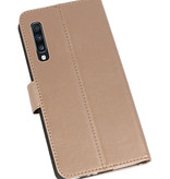 Wallet Cases Hoesje voor Samsung Galaxy A70 Goud