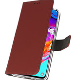 Wallet Cases Hoesje voor Samsung Galaxy A70 Bruin