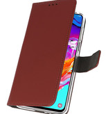 Wallet Cases Hülle für Samsung Galaxy A70 Braun