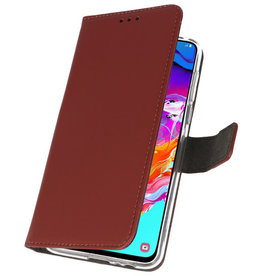 Etuis portefeuille Etui pour Samsung Galaxy A70 Brown