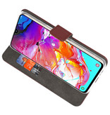 Wallet Cases Hoesje voor Samsung Galaxy A70 Bruin