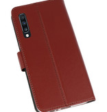 Etuis portefeuille Etui pour Samsung Galaxy A70 Brown