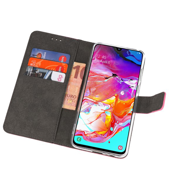 Wallet Cases Hoesje voor Samsung Galaxy A70 Roze