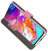 Wallet Cases Hoesje voor Samsung Galaxy A70 Roze