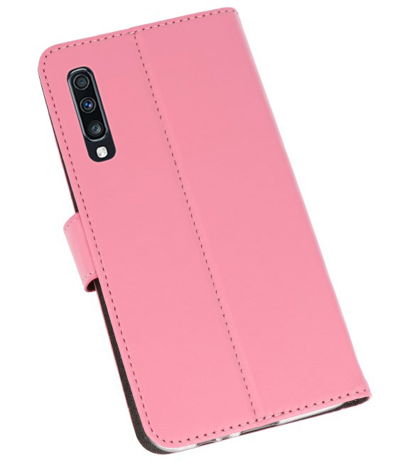 Wallet Cases Hülle für Samsung Galaxy A70 Pink