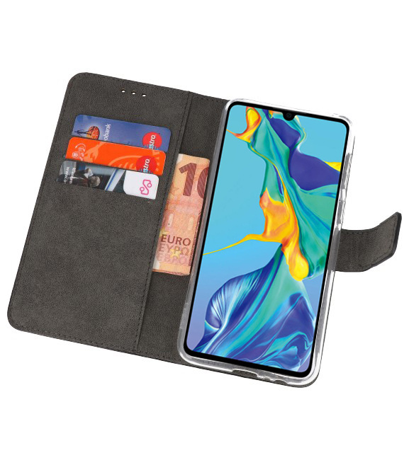 Wallet Cases Hoesje voor Huawei P30 Zwart