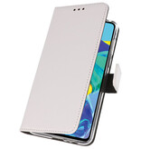 Wallet Cases Hoesje voor Huawei P30 Wit