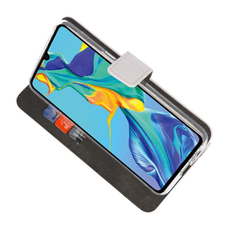 Casos Funda Cartera para Huawei P30 Blanco