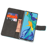 Wallet Cases Hoesje voor Huawei P30 Blauw