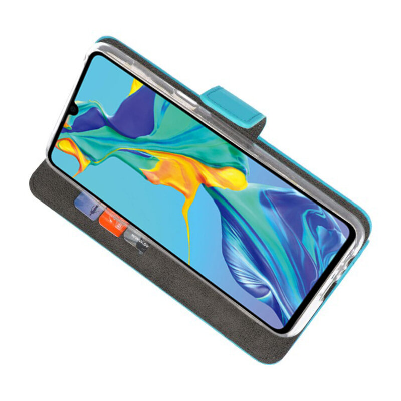 Funda Cartera para Huawei P30 Azul