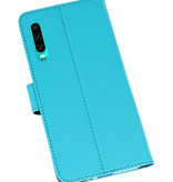 Wallet Cases Hoesje voor Huawei P30 Blauw