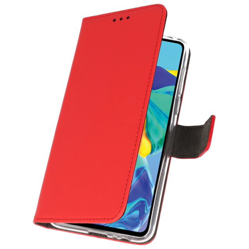 Wallet Cases Hoesje voor Huawei P30 Rood