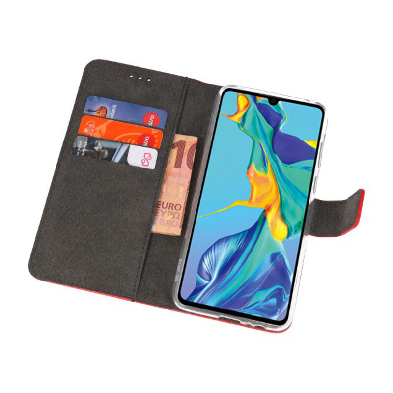 Wallet Cases Hoesje voor Huawei P30 Rood