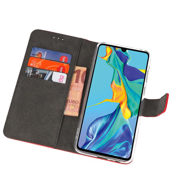 Wallet Cases Hoesje voor Huawei P30 Rood