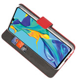 Wallet Cases Hoesje voor Huawei P30 Rood