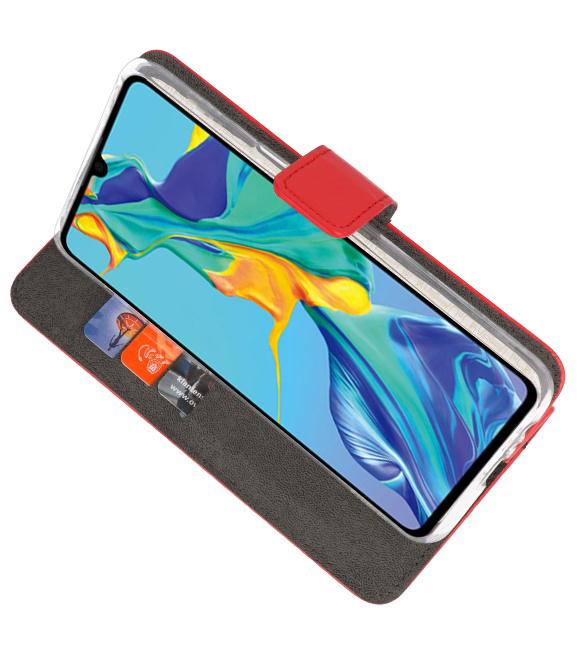 Wallet Cases Hoesje voor Huawei P30 Rood