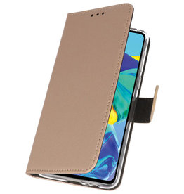 Casos Funda Cartera para Huawei P30 Gold