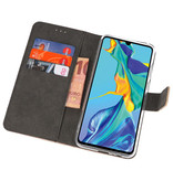 Wallet Cases Hoesje voor Huawei P30 Goud