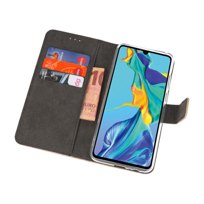 Casos Funda Cartera para Huawei P30 Gold