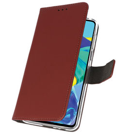 Wallet Cases Hülle für Huawei P30 Braun