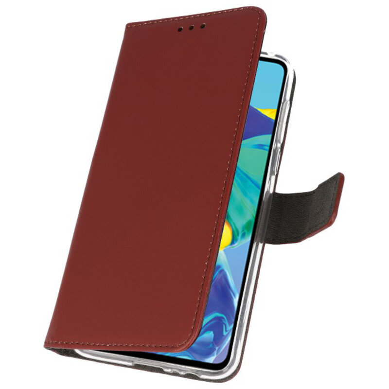 Wallet Cases Hoesje voor Huawei P30 Bruin