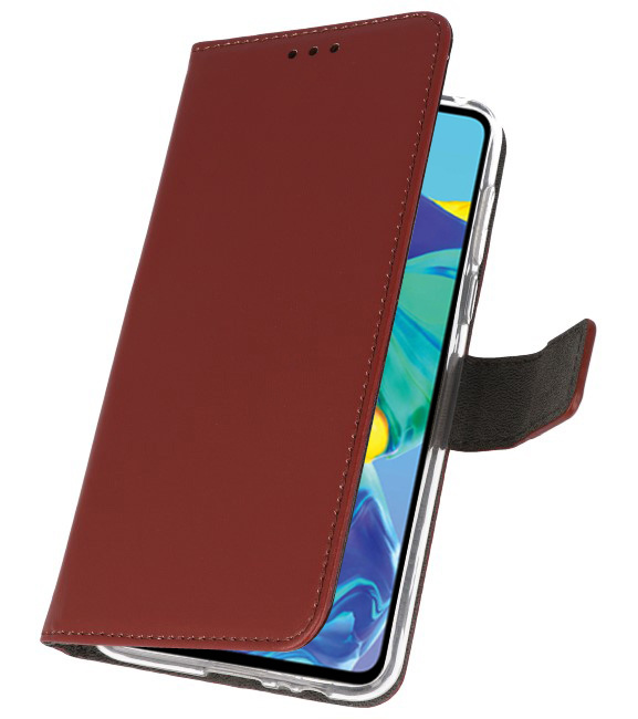 Wallet Cases Hülle für Huawei P30 Braun