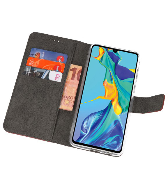 Wallet Cases Hülle für Huawei P30 Braun