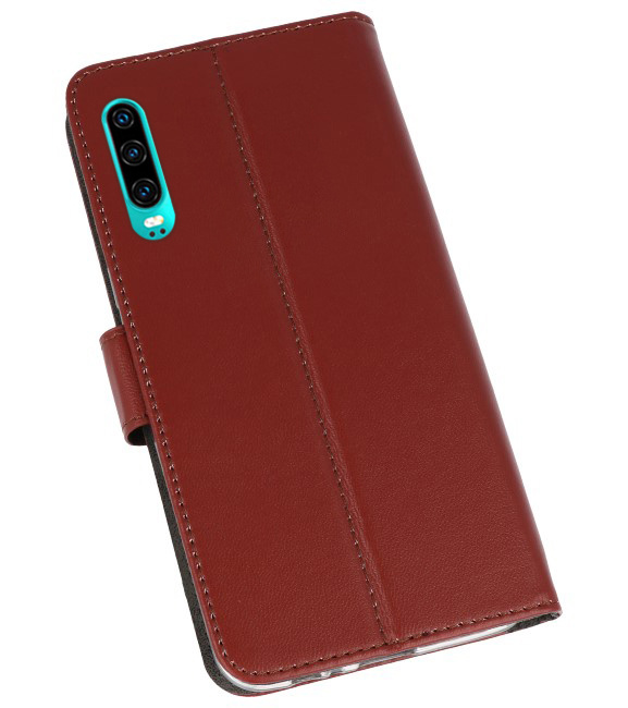 Wallet Cases Hoesje voor Huawei P30 Bruin