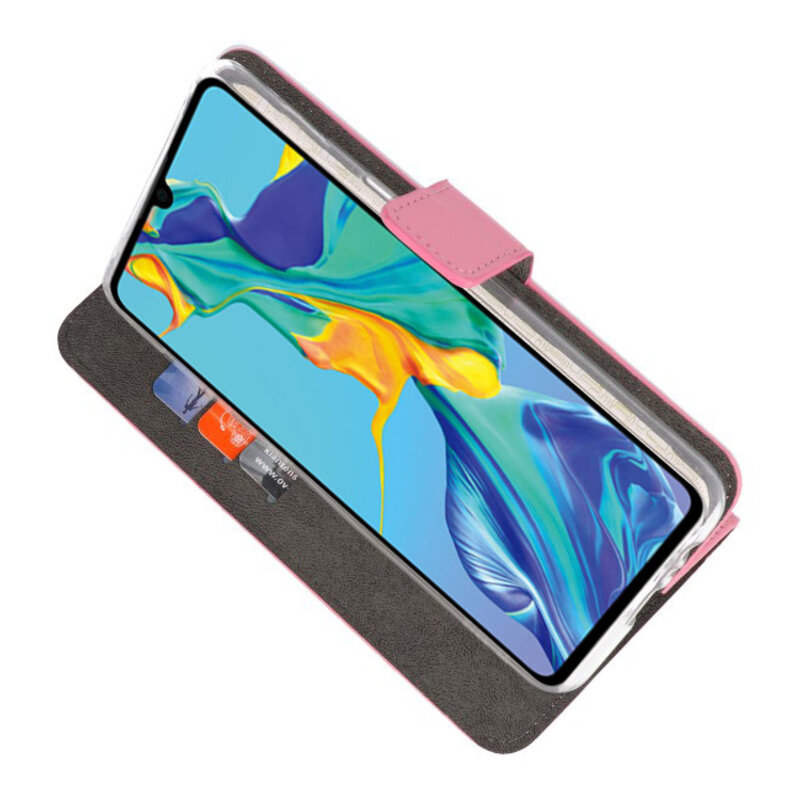 Wallet Cases Hoesje voor Huawei P30 Roze