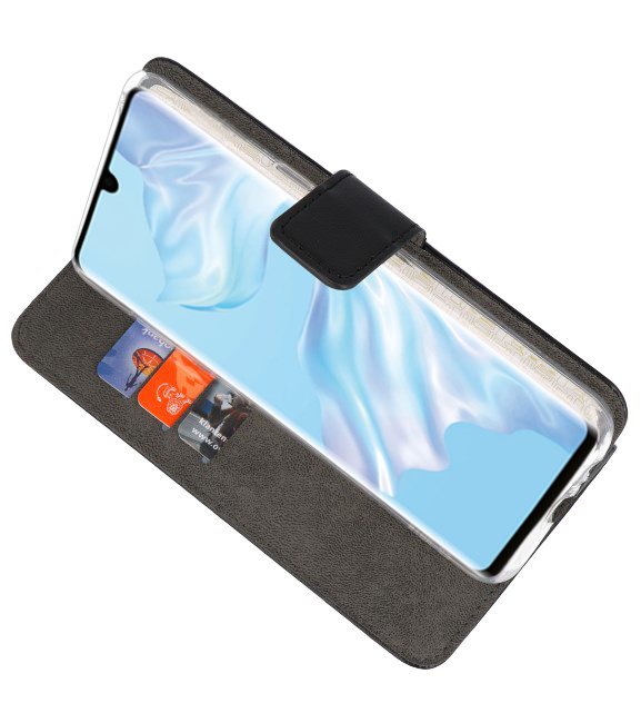 Wallet Cases Hoesje voor Huawei P30 Pro Zwart