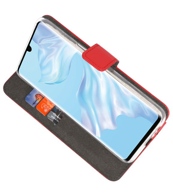 Custodia a Portafoglio per Huawei P30 Pro Red