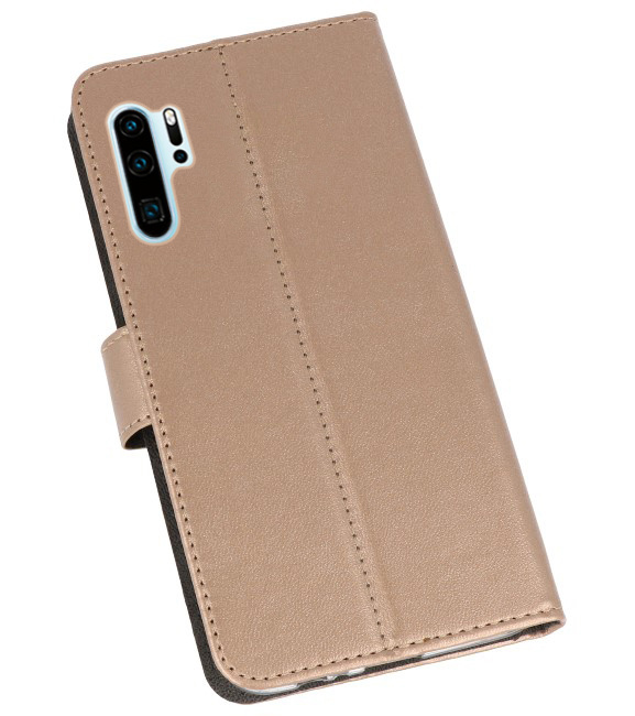 Wallet Cases Hoesje voor Huawei P30 Pro Goud