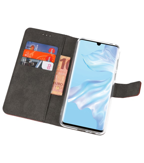 Wallet Cases Hoesje voor Huawei P30 Pro Bruin