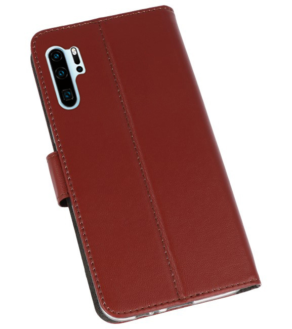 Wallet Cases Hoesje voor Huawei P30 Pro Bruin