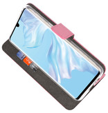 Custodia a Portafoglio per Huawei P30 Pro Pink