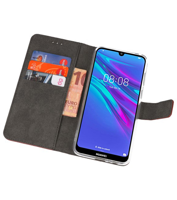 Wallet Cases Hülle für Huawei Y6 / Y6 Prime 2019 Braun