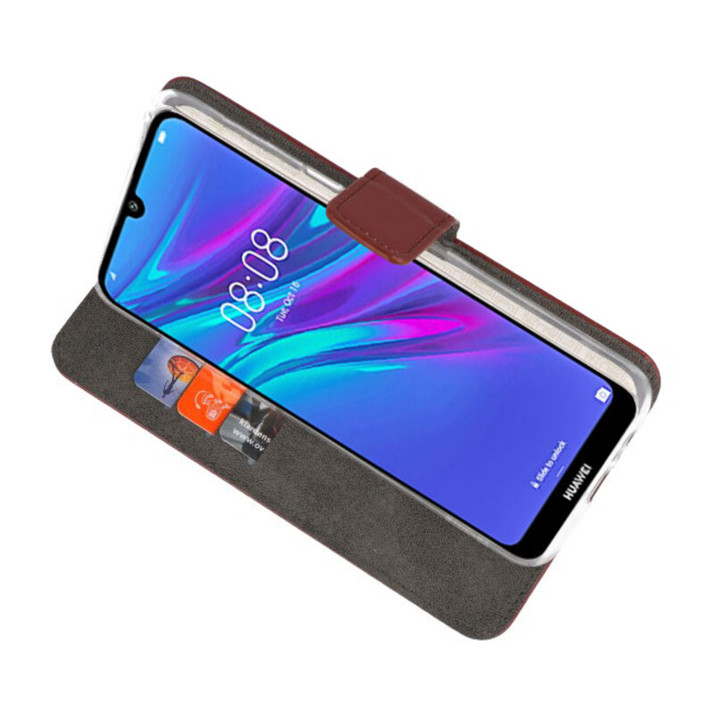 Etuis portefeuille Etui pour Huawei Y6 / Y6 Prime 2019 Marron
