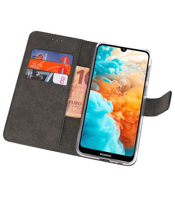 Wallet Cases Hoesje voor Huawei Y6 Pro 2019 Zwart