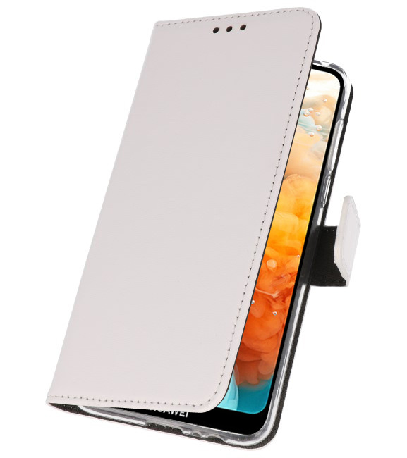 Casos Funda Cartera para Huawei Y6 Pro 2019 Blanco