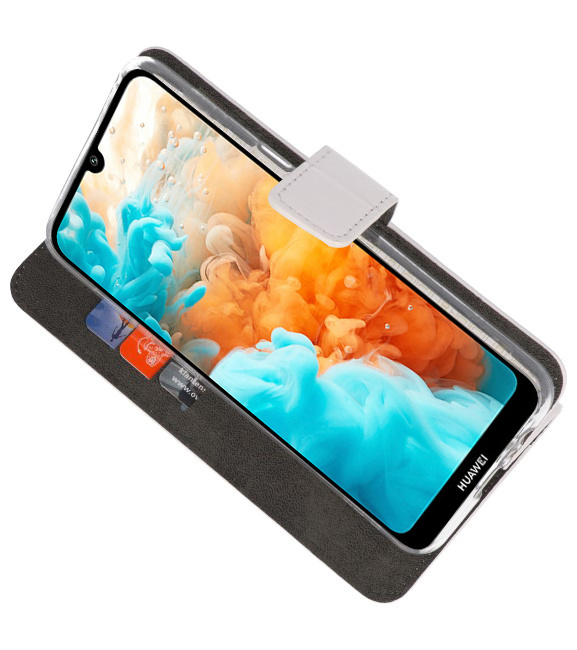 Wallet Cases Case für Huawei Y6 Pro 2019 Weiß