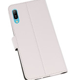 Casos Funda Cartera para Huawei Y6 Pro 2019 Blanco