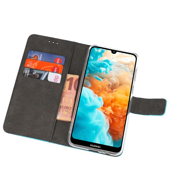 Wallet Cases Hoesje voor Huawei Y6 Pro 2019 Blauw