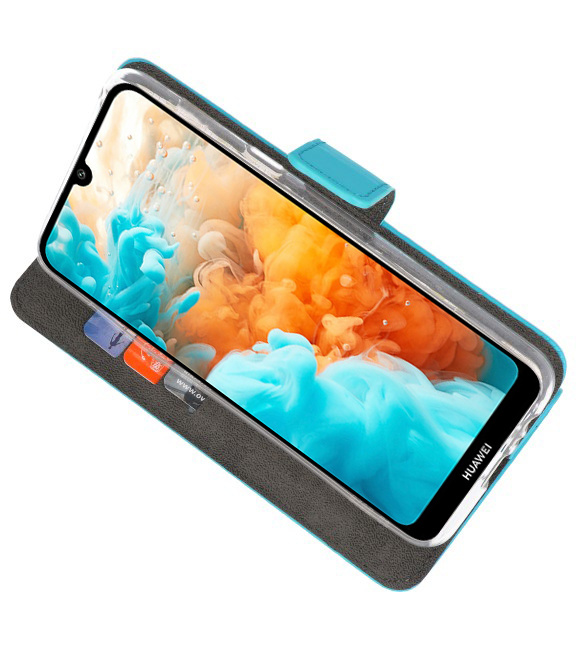 Wallet Cases Hülle für Huawei Y6 Pro 2019 Blau