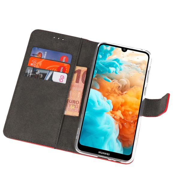 Wallet Cases Hoesje voor Huawei Y6 Pro 2019 Rood