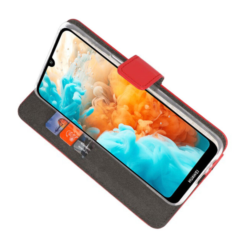 Custodia a Portafoglio per Huawei Y6 Pro 2019 Rosso